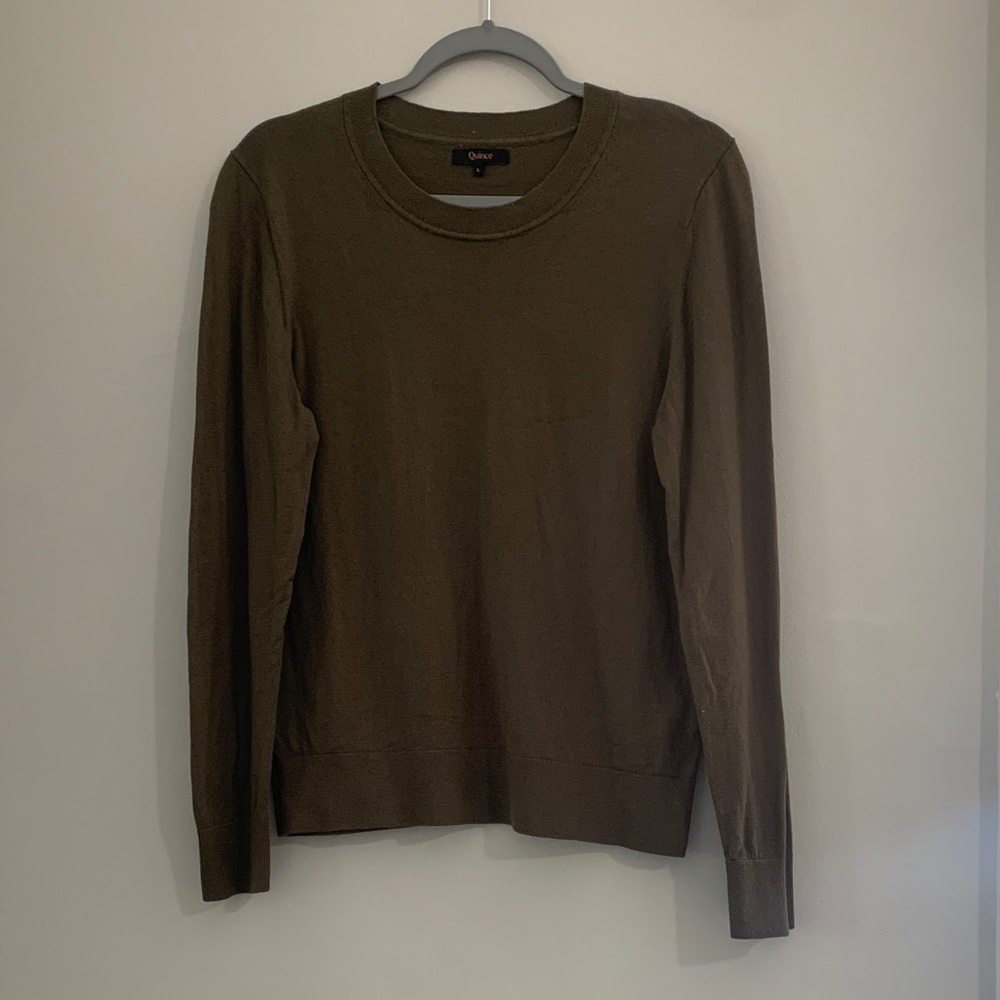 Quince Forest Green Long Sleeve Shirt